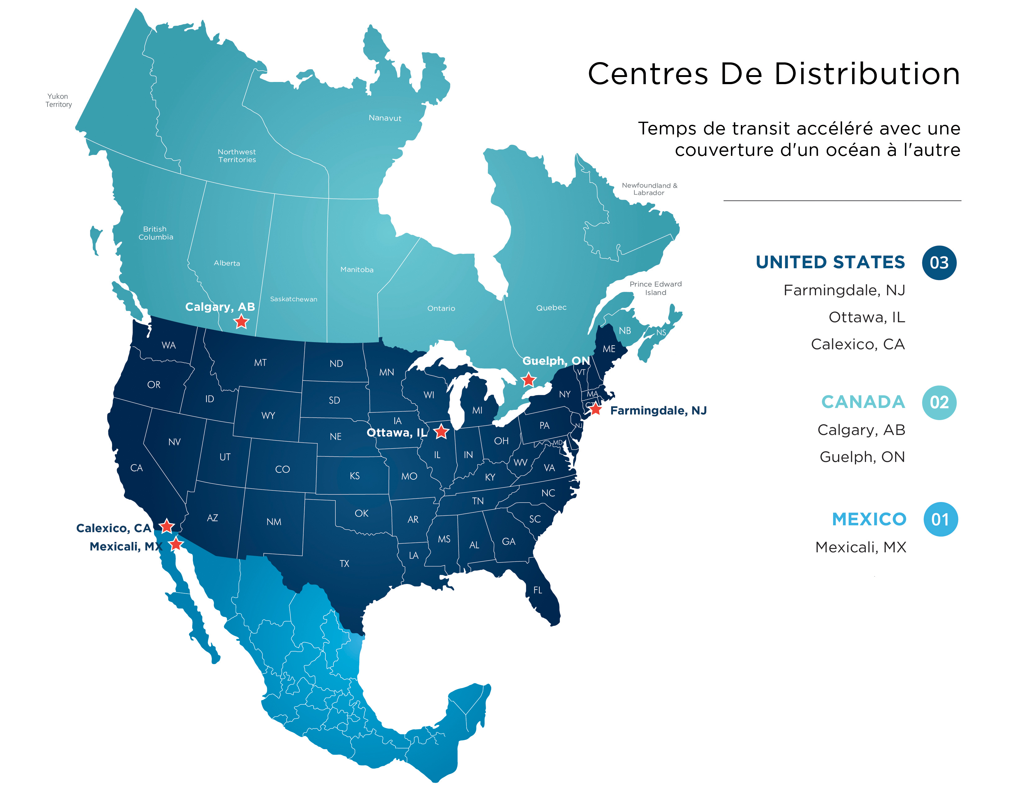 CLOVER DISTRIBUTION CENTERS - USA 1Regional warehouses for competitive ground service