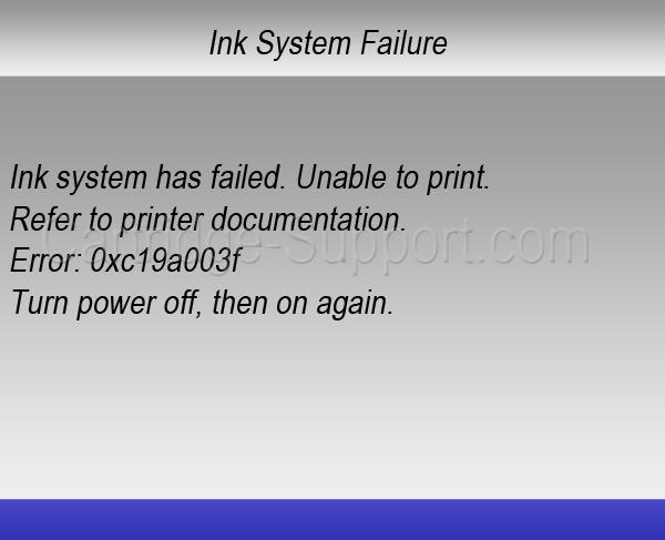 Ink System Failure