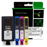 Clover Imaging Remanufactured High Yield Black, Cyan, Magenta, Yellow Ink Cartridges for HP 910XL 4-Pack