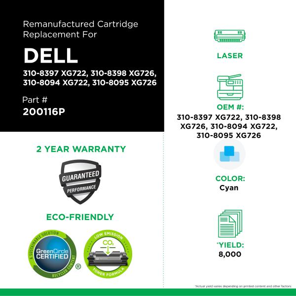 Dell - 310-8397, XG722, 310-8398, XG726, 310-8094, 310-8095