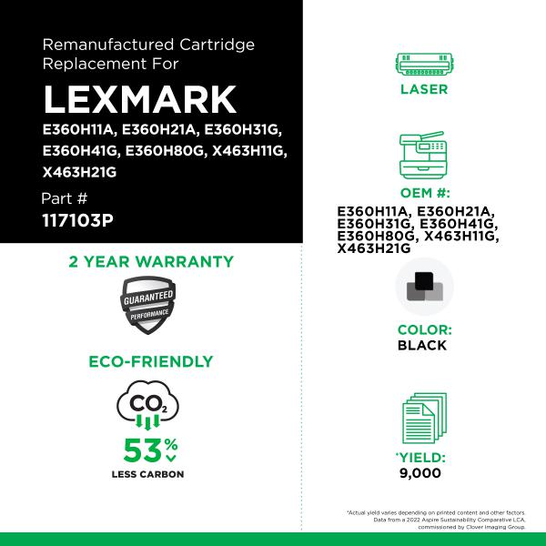 Lexmark - E360H21A, E360H80G, E360H11A, X463H21G, X463H11G, E360H41G, E360H31G