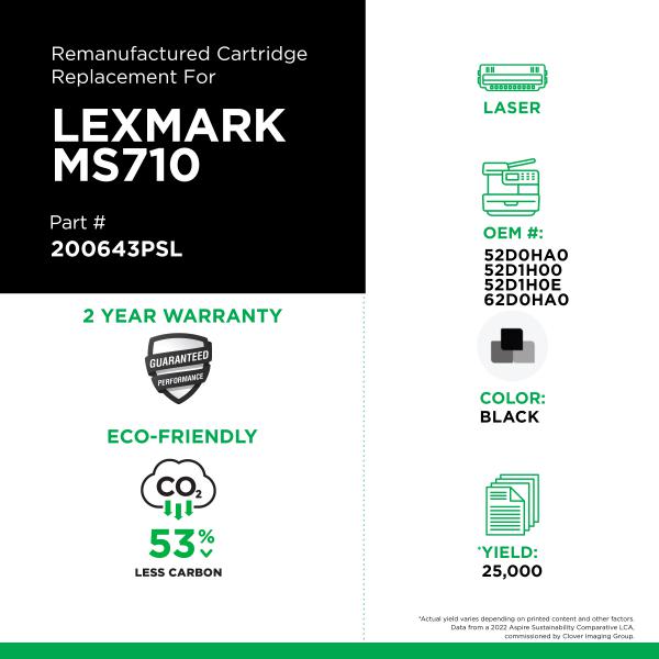 Lexmark - 52D0HA0, 52D1H00, 62D0HA0, 62D1H00, 52D0H0N, 52D1H0E
