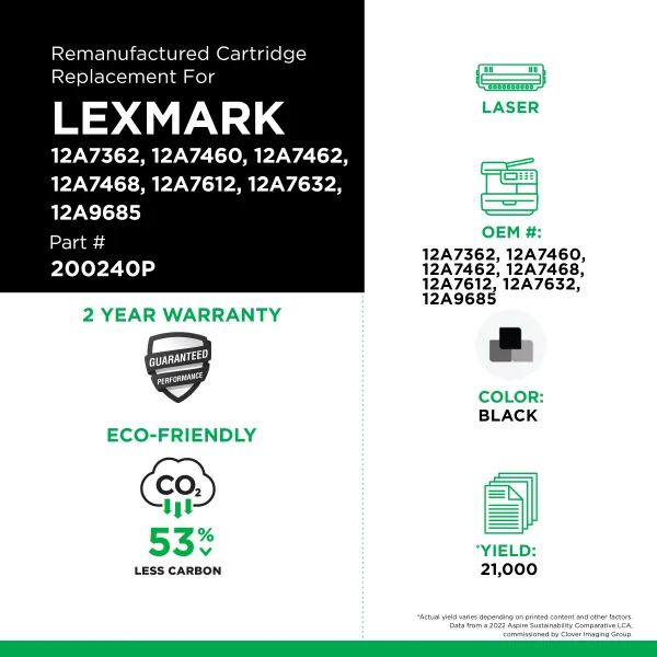 Lexmark - 12A7462, 12A7460, 12A7632, 12A7362, 12A7468, 12A7612, 12A9685