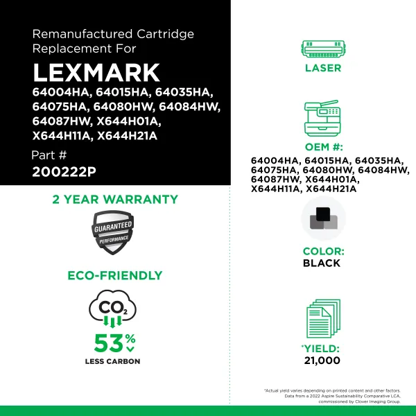 Lexmark - 64015HA, 64084HW, X644H11A, 64004HA, 64035HA, 64075HA, 64080HW, 64087HW, X644H01A, X644H21A