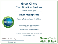 Remanufactured Laser Cartridges 86% Closed Loop